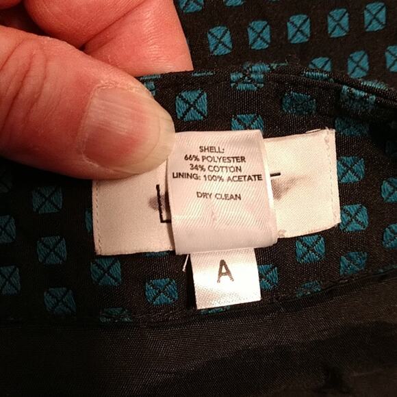 Demure Ann Taylor Loft Black Tiny Print Pencil Skirt size 4 - Picture 4 of 6